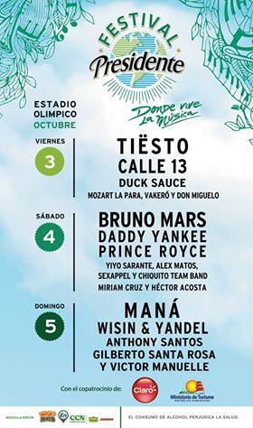 ClubLifeRD's tweet photo. Conoce el Line-Up de los 3 días del #FestivalPresidente2014 !

- http://t.co/3QDwDoFy7a