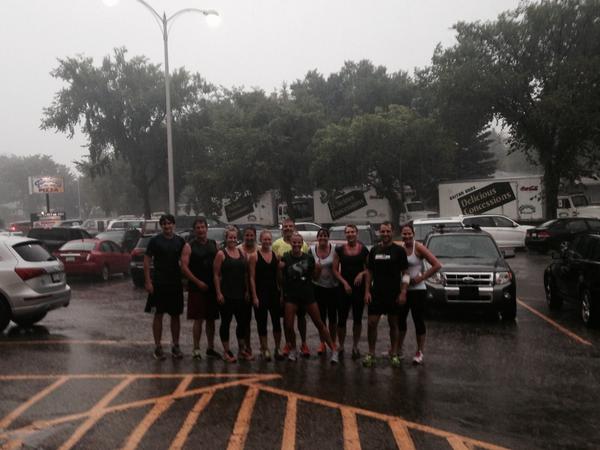 08Jennalee's tweet photo. @Level10Regina @B_mackenzie1 spin and stretch block run this a.m! #rainorshine #noexcuses http://t.co/gyAqnWwRVX