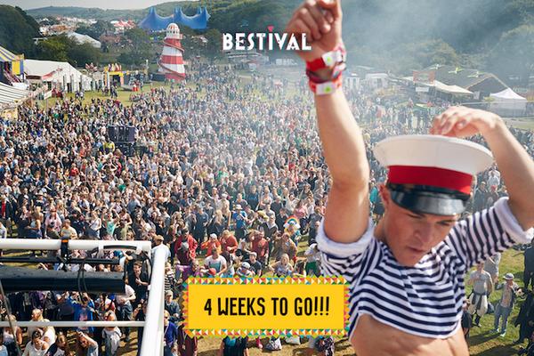 Bestival's tweet image. Just 4 weeks until the #Bestival14 party commences! Let us know what you're going to come dressed up as!