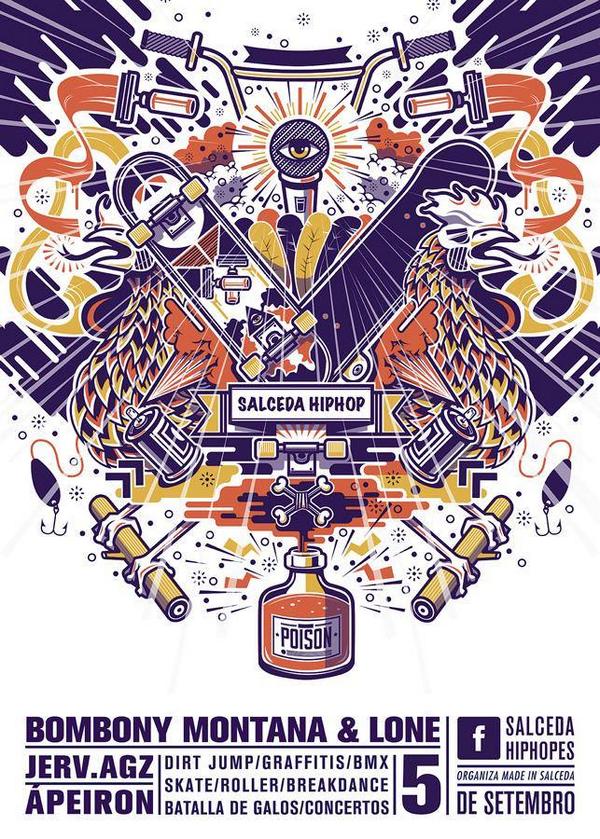 RubenFandi's tweet photo. Aqui está o cartelazo deste ano! con @jervagz @lonezgz @bombonymontana1 e @Apeiron_Corp http://t.co/PaDcs8gdua