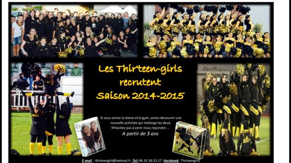 ThirteenGirls's tweet photo. #recrutement2014-2015 #cheerleader #carcassonne http://t.co/6d73sFFgoD