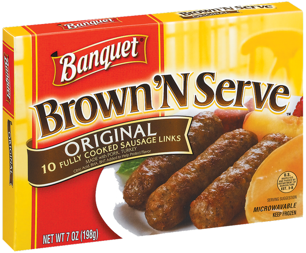 designstash's tweet image. Banquet sausages are the perfect morning side. Try the breakfast sandwiches, which always heat up hot &amp;amp; delicious!