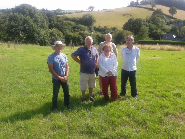 Delighted to meet members of community orchard using Dartington land. Shows how well the community can use spare land