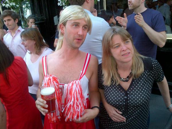 #WorkStag do for Mandy, shame he's not in his Barca #cString under the Glee mini dress