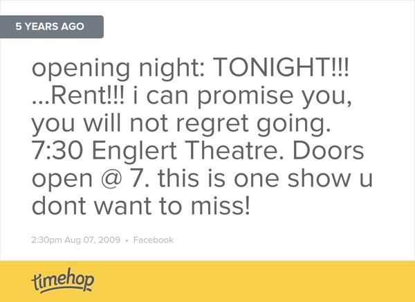 MsAddiOh's tweet image. Can you believe 5 years ago today was opening night?!  That show was a wonderful experience. I will forever be gr...