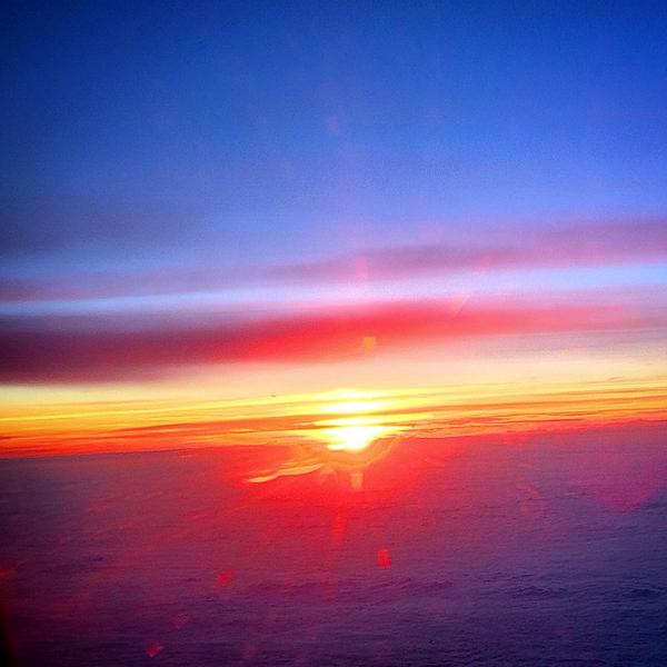 Plane sunset.