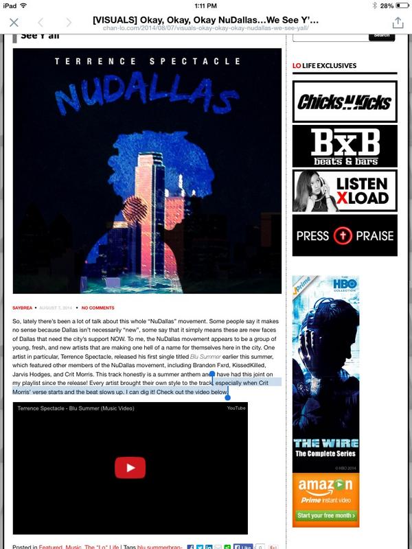 Se7enChains's tweet photo. @CritMorris with the stand out verse on #BluSummer http://t.co/iVF1qe6AZU
