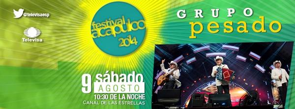 No te pierdas #sabadoespecial con <a href="/grupo_pesado/">Grupo Pesado</a> en el <a href="/Canal_Estrellas/">Las Estrellas</a> 10:30pm agosto 9 <a href="/Visitacapulco/">VisitAcapulco</a> 🌴🎶