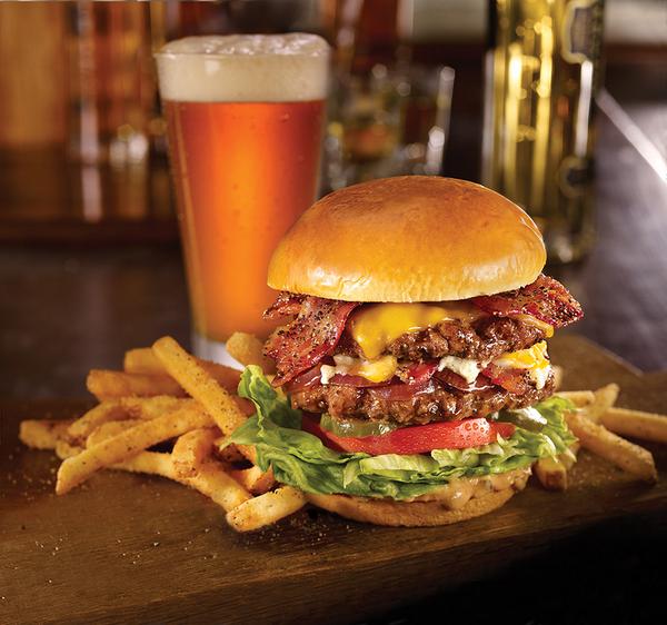 TGIFridays's tweet photo. Just a single patty @Applebees? A guy like @Justin__Grimm deserves so much more. #StackedBurgers http://t.co/YpL755DHgk
