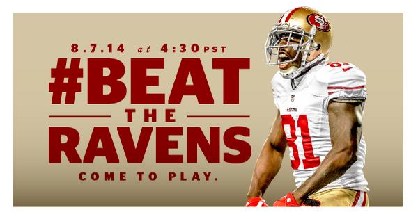 49ers's tweet photo. It's gameday. #BeatTheRavens http://t.co/OOlzhZhQET