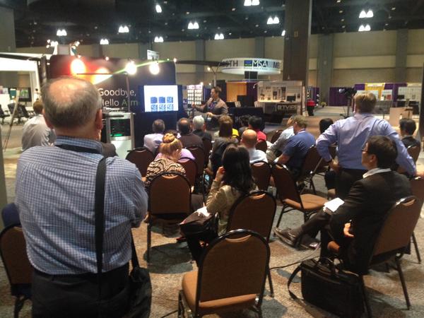 Protochips's tweet photo. Dr. Raymond Unocic presents the Poseidon 500 at #MM2014Hartford. http://t.co/aRtO0D2j3L
