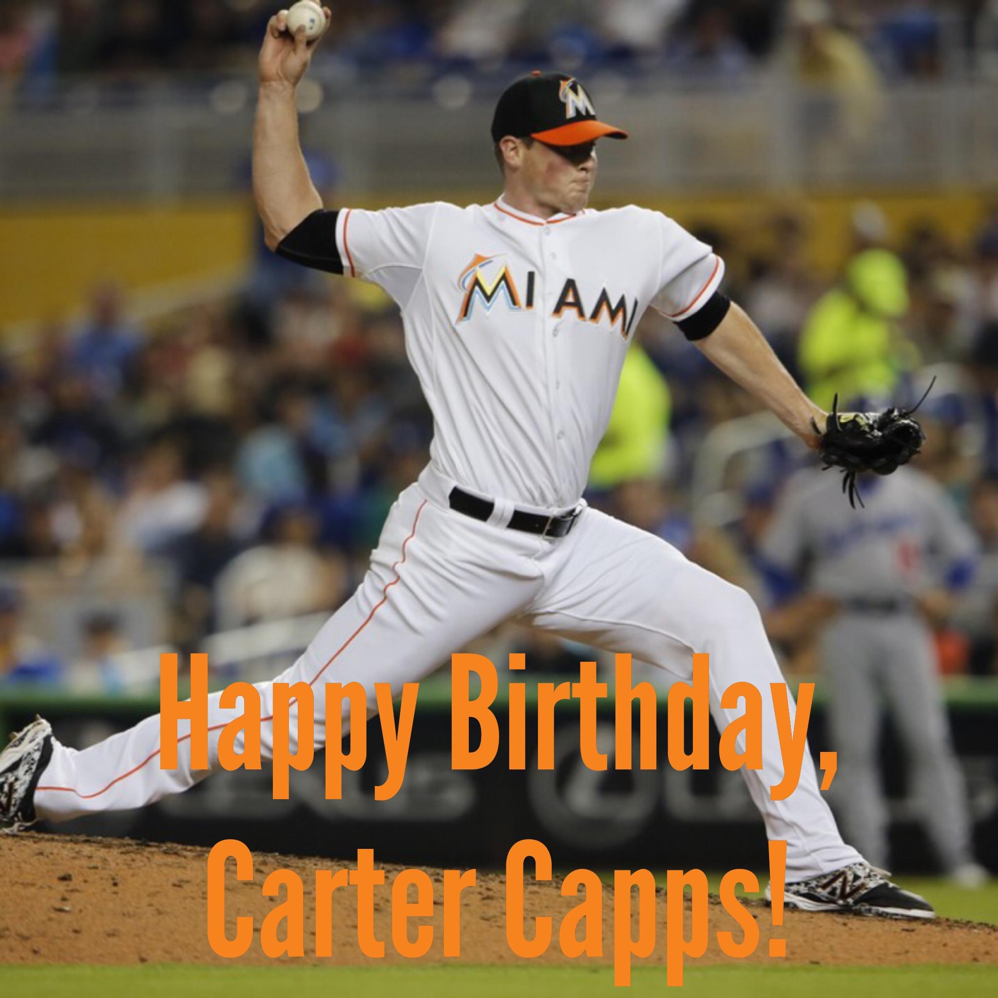 One-side, Mike Trout. Happy Birthday to RHP, Carter Capps! 