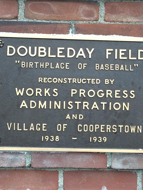 MrGotsell's tweet photo. FDR had the works progress administration everywhere, including Cooperstown &amp; the baseball hall of fame #newdeal http://t.co/KftkgfQRXb