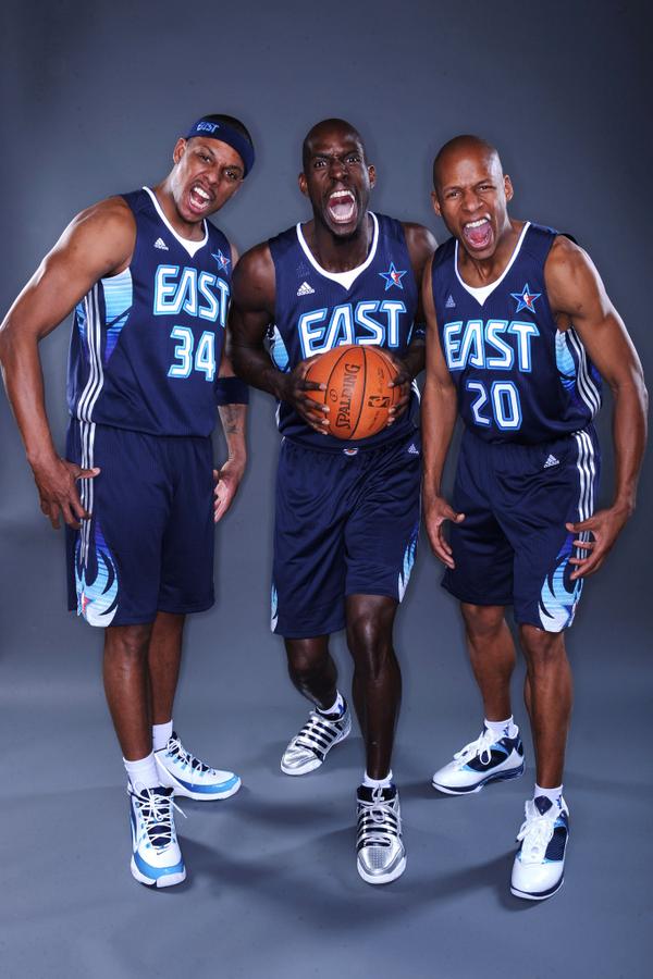 NBAAllStar on X: #TBTThe Big Three for the @celtics at the