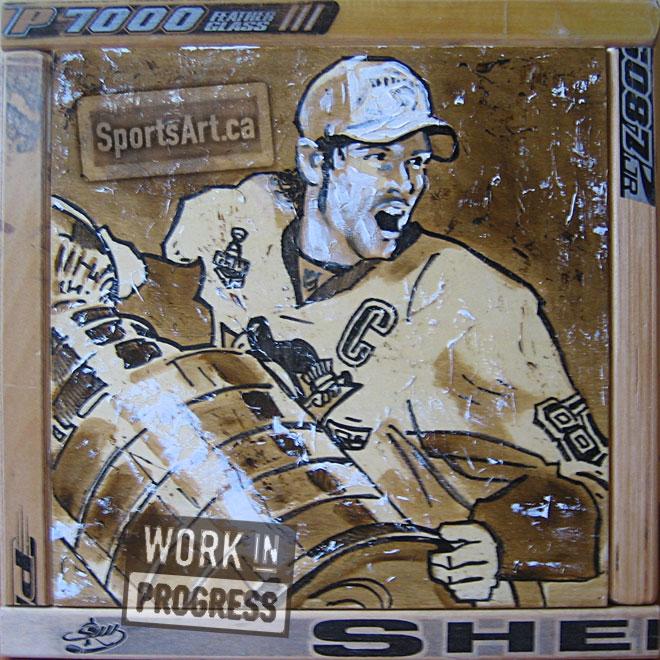 Happy Birthday to Sidney Crosby. Born 8/7/87... hence his - I really have to finish this painting 