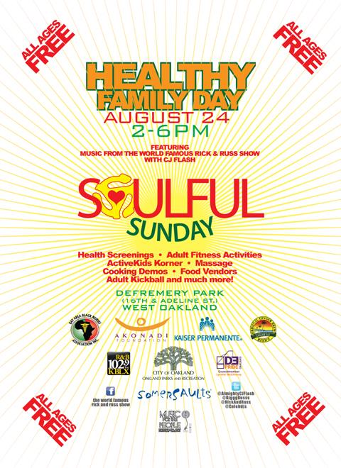 SoulfulSun's tweet photo. Healthy Family Day 8/24 2-6pm Music @AlmightyCJFlash zumba/yoga/capoeira/health screenings/kickball/ActiveKids Korner http://t.co/oxcyRaNcrv