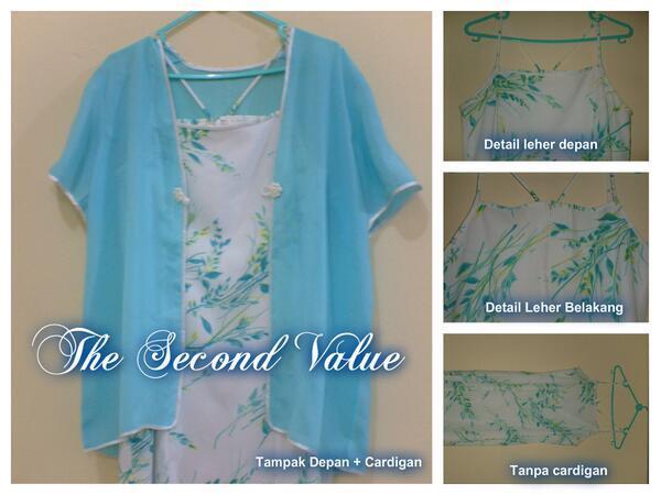 TheSecondValue's tweet image. #Dress crepe tebal no terawang with #Cardigan sifon.tebal,LIKE NEW #100rb   #secondstuff #secondhand #garagesale