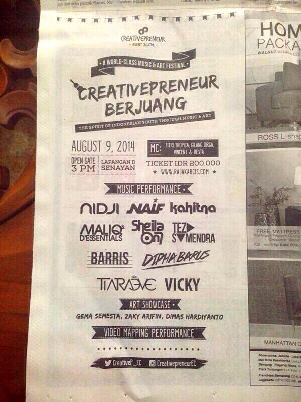Besok!!! Be there guys!
