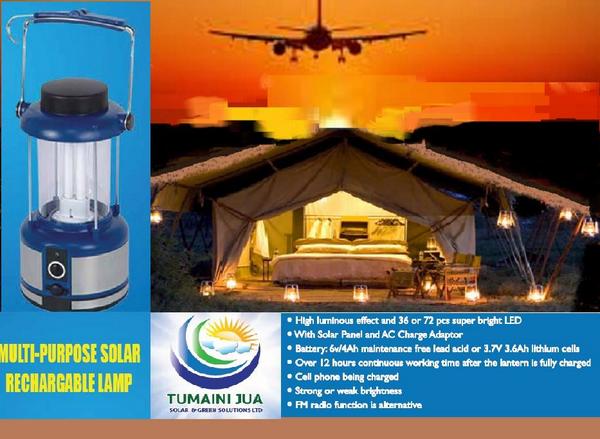 A solar lantern used for camping and your phone can remain fully charged as well