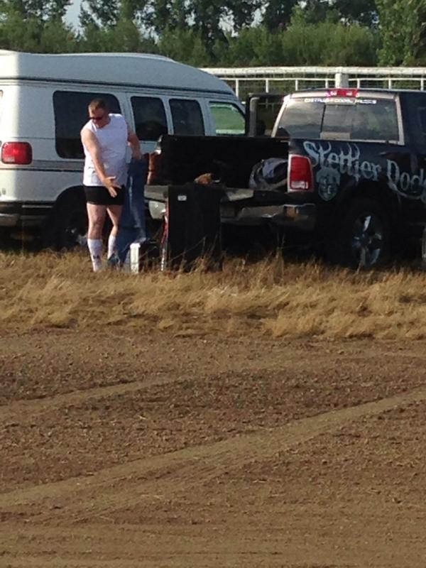 Good night <a href="/PBRCanada/">PBR Canada</a> won 3rd but even better seeing <a href="/brettjgardiner/">Brett Gardiner</a> proudly posing with his <a href="/StettlerDodgeRV/">Stettler Dodge</a> truck