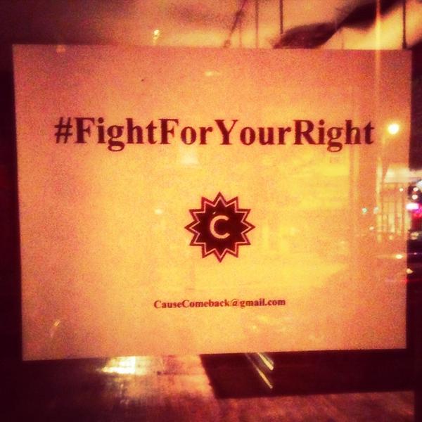 We miss you. #FightForYourRight 
CauseComeback@gmail.com