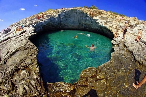 _Paisajes_'s tweet photo. Piscina Natural. Isla de Thassos, Grecia http://t.co/TrVhVYCt52