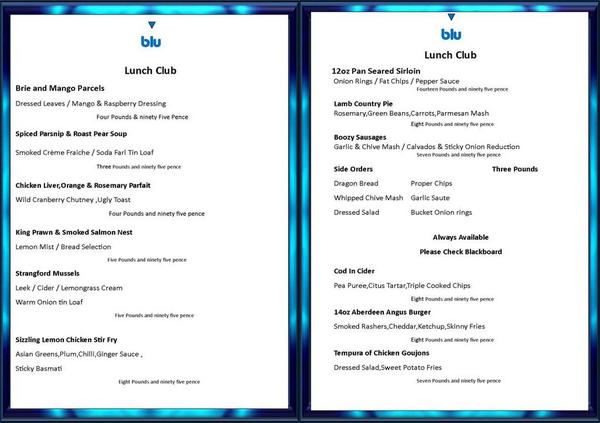 blurestaurant1's tweet photo. Why not call in for a spot of lunch.Try something New Try Blu http://t.co/4leg0AFlMb