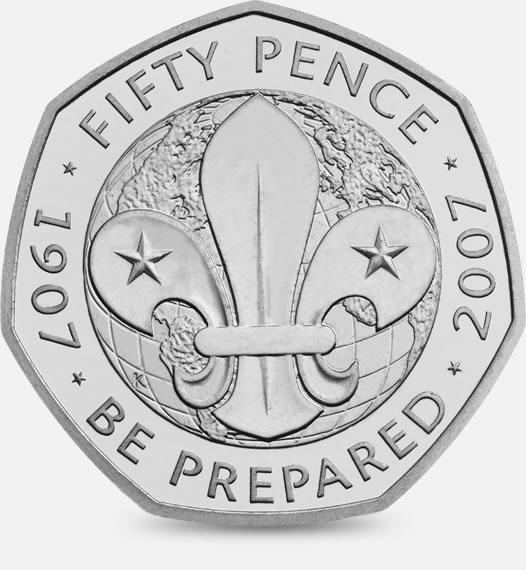 RoyalMintUK's tweet photo. #CoinOfTheWeek the 2007 50p. 100 yrs of @UKScouting. 'Be Prepared', tell us if you've got it! http://t.co/1Swoo2friF http://t.co/BAGFZV50oU