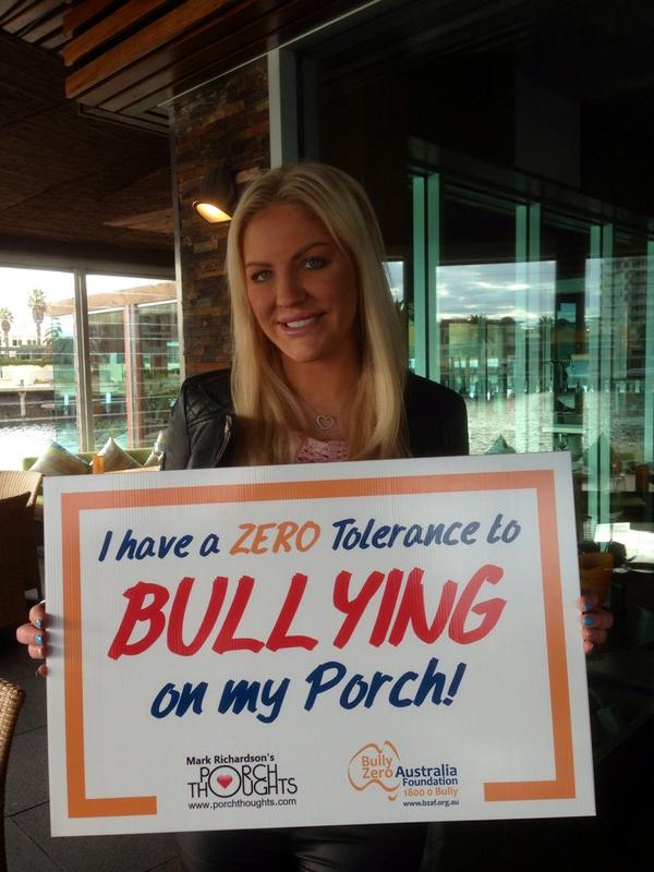 PorchThoughts's tweet image. @BrynneEdelsten is a fantastic supporter, she cannot stand bullying @BullyZeroOz  #PorchThoughts