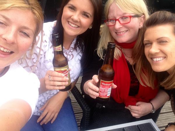 k_seager's tweet photo. All of us have just passed our big exam as student nurses 👍👍👍! Cheers everybody @hayleyboulden @chelseyfarr123 @lisa http://t.co/OHCxmbCyLo