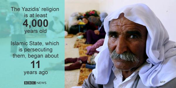 BBCNews's tweet photo. About 50,000 Yazidis in Iraq fear slaughter by militant group the Islamic State http://t.co/fAdZ4zCUek #bbcgofigure http://t.co/PSJ1qvx0bm