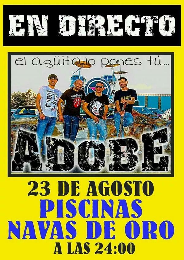 piscinavasdeoro's tweet photo. Ya tenemos preparado el concierto mas esperado del verano!! La vamos a liar muy gorda cn ADOBE !! http://t.co/tGXuiw4I7c