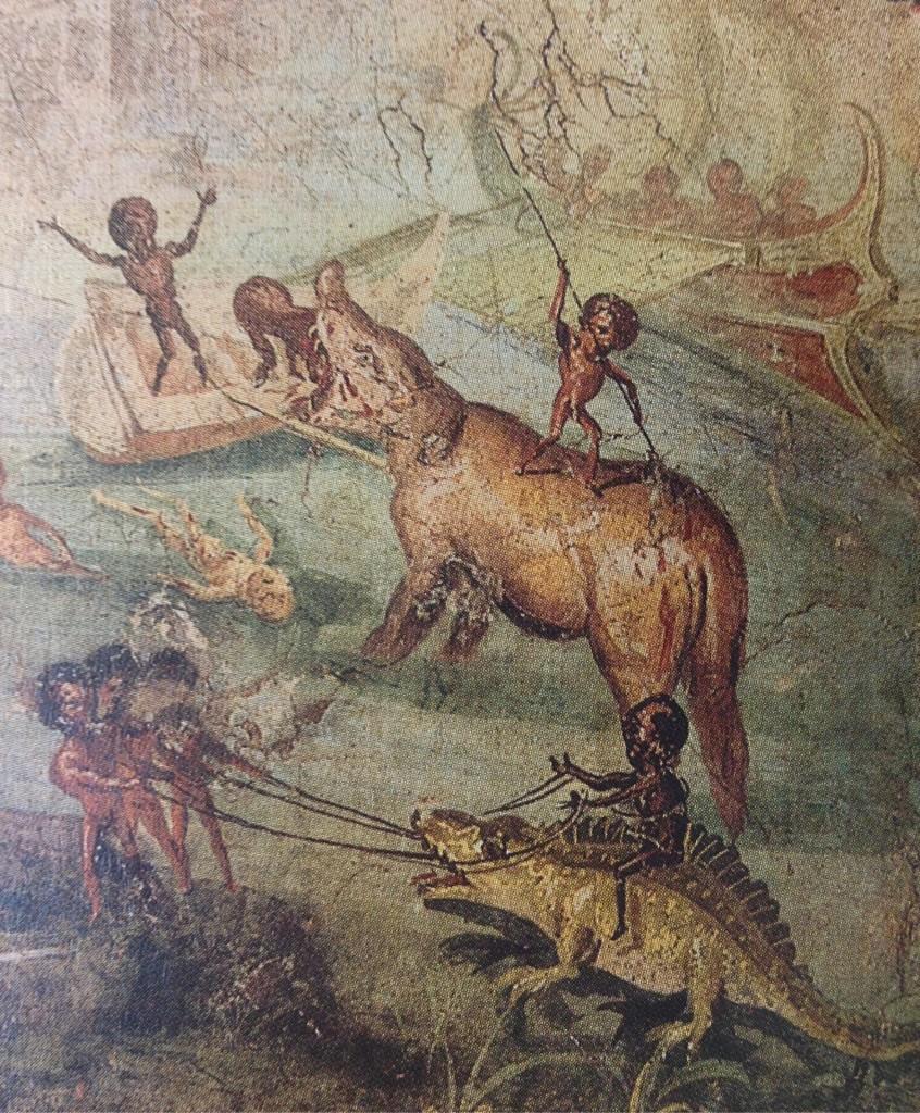 @holland_tom since you may have missed fresco of the ejaculating penis boat, here is a Pygmy, riding a dino #Pompeii http://t.co/lntbnLsS8g