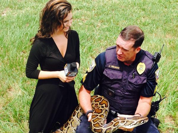emilyatwpbf's tweet photo. @wpbf_whitney is my hero! #notscared #12footpython #wpbfnews http://t.co/feP4DtvXDG