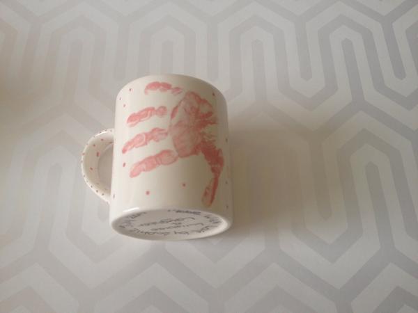 Here as some of my hand and footprint mugs I have taken at little red day nursery! #perfectgiftidea #perfectleepsake.