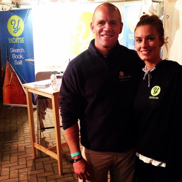 Met the <a href="/ArtemisRacing/">Artemis Racing</a> promo guy who claims he's a captain. He didn't even have a boat! <a href="/miketindall13/">Mike Tindall</a> #yachtsiegram