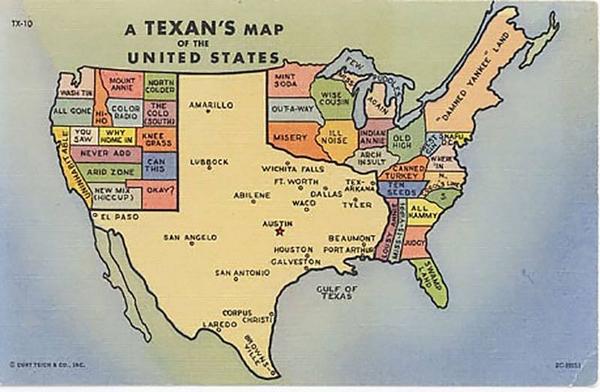 Texas Humor On Twitter This Map Is Drawn To Scale Http T Co