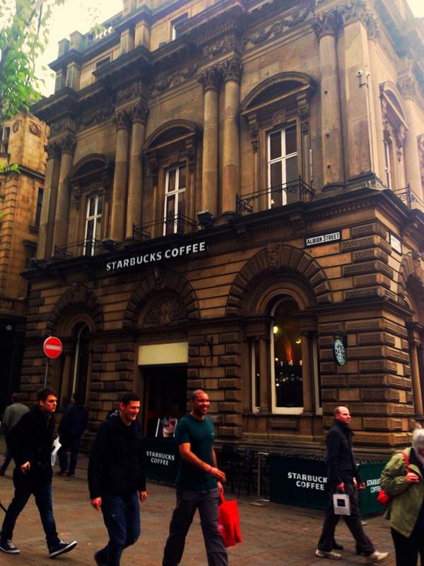 Starbucks in Leeds. ☕️#beautifuloldbuildings #england