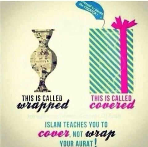 KhowariqilAdat's tweet photo. bedakan antara membungkus &amp; menutup aurat http://t.co/u97rkfwXtl