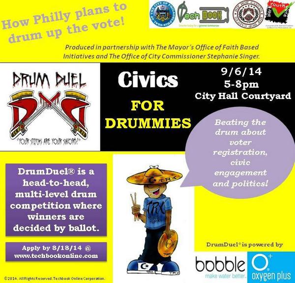 pHreshPhilly's tweet photo. Econologists @FloodTheDrummer &amp; @DJReezey get ready for... #DrumDuel  https://t.co/y3imyE4nUt http://t.co/UKz3YJD29U