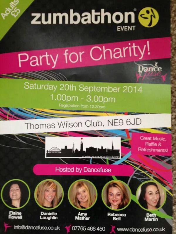ZUMBATHON TICKETS ON SALE!! For <a href="/NEdefibs/">North East Hearts with Goals</a> , 20/09/14, 1-3pm £5 per ticket! PLEASE HELP US SUPPORT THIS GREAT CAUSE :)