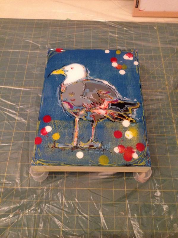 LJThrostle's tweet photo. Stimpy, 2014 migrates to a new home this weekend! #seagull #birds #art #granvilleIsland inspired http://t.co/bcRKGtxZfJ