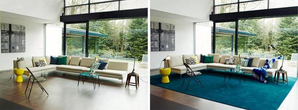 Twijfels over wel of geen vloerkleed? Deze voor &amp; na fotos maken het makkelijk bit.ly/1slMinK ”