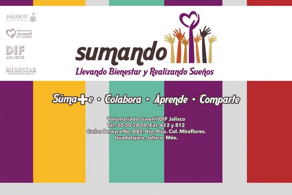 "El color de los Jóvenes".. Voluntariado Juvenil DIF Jalisco. Domingo 10 de Agosto; 9:00 am. Glorieta de la Minerva..