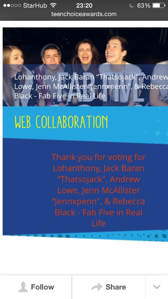 pimpdaddyjack's tweet photo. voting all day every day jack baran @thats0jack http://t.co/tncBirodEy