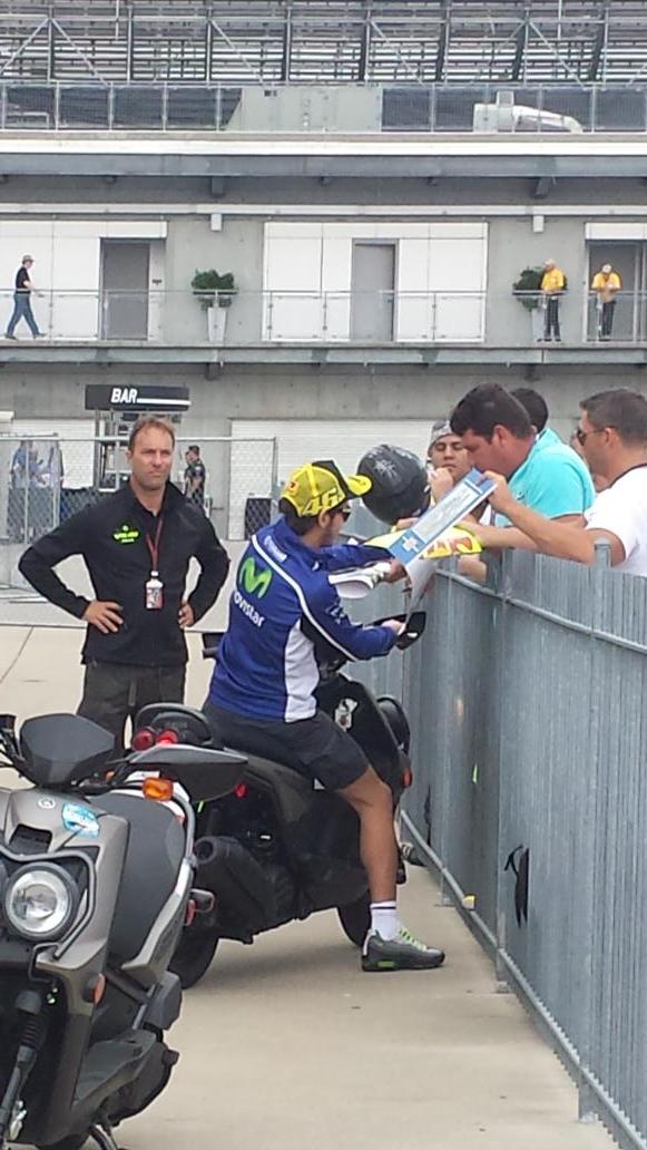 #IndyGP Rossi coming out of his trailer