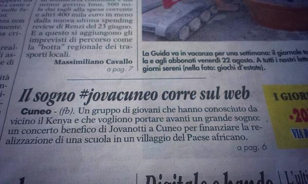 ChildreamCN's tweet image. &quot;Un&apos;onda che coinvolge sempre più&quot; grazie a La Guida per lo spazio riservato al progetto #jovacuneo #fallagirare