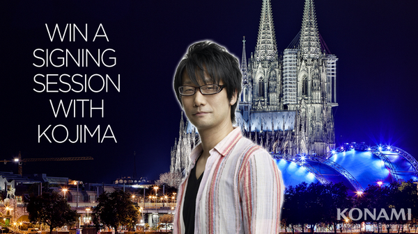 konamieu's tweet image. We have 2 tickets for gamescom preview show and signing session with Kojima! Follow and retweet to win! #KojimaLIVE