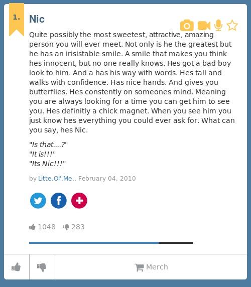 Urban Dictionary on Twitter "ThatTrippyAlien Nic Quite possibly the