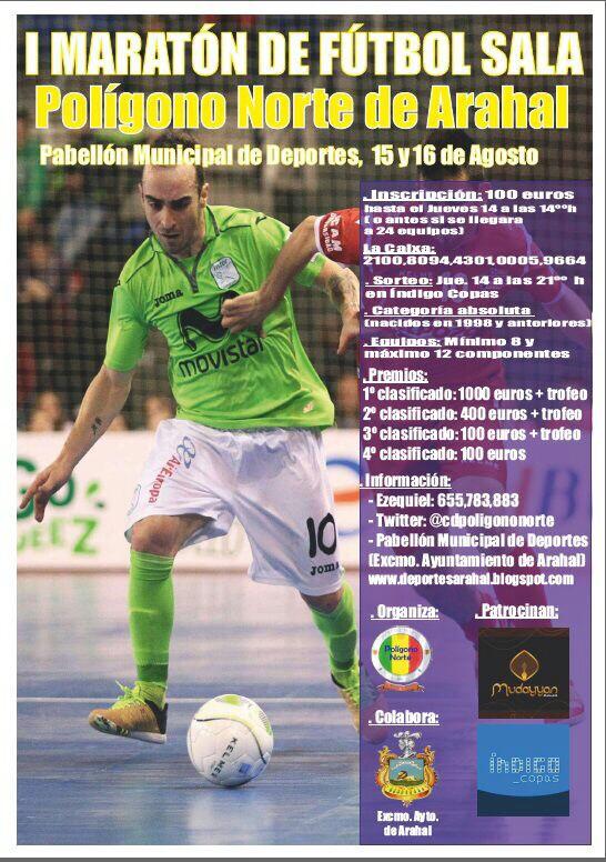 Primera maratón fútbol sala <a href="/cdpoligononorte/">poligononortearahal</a> día 15 y 16 de agosto    Animarse!!!!!! Yyyiiiiuuuuuuy 👊✊👊✊✌️✌️